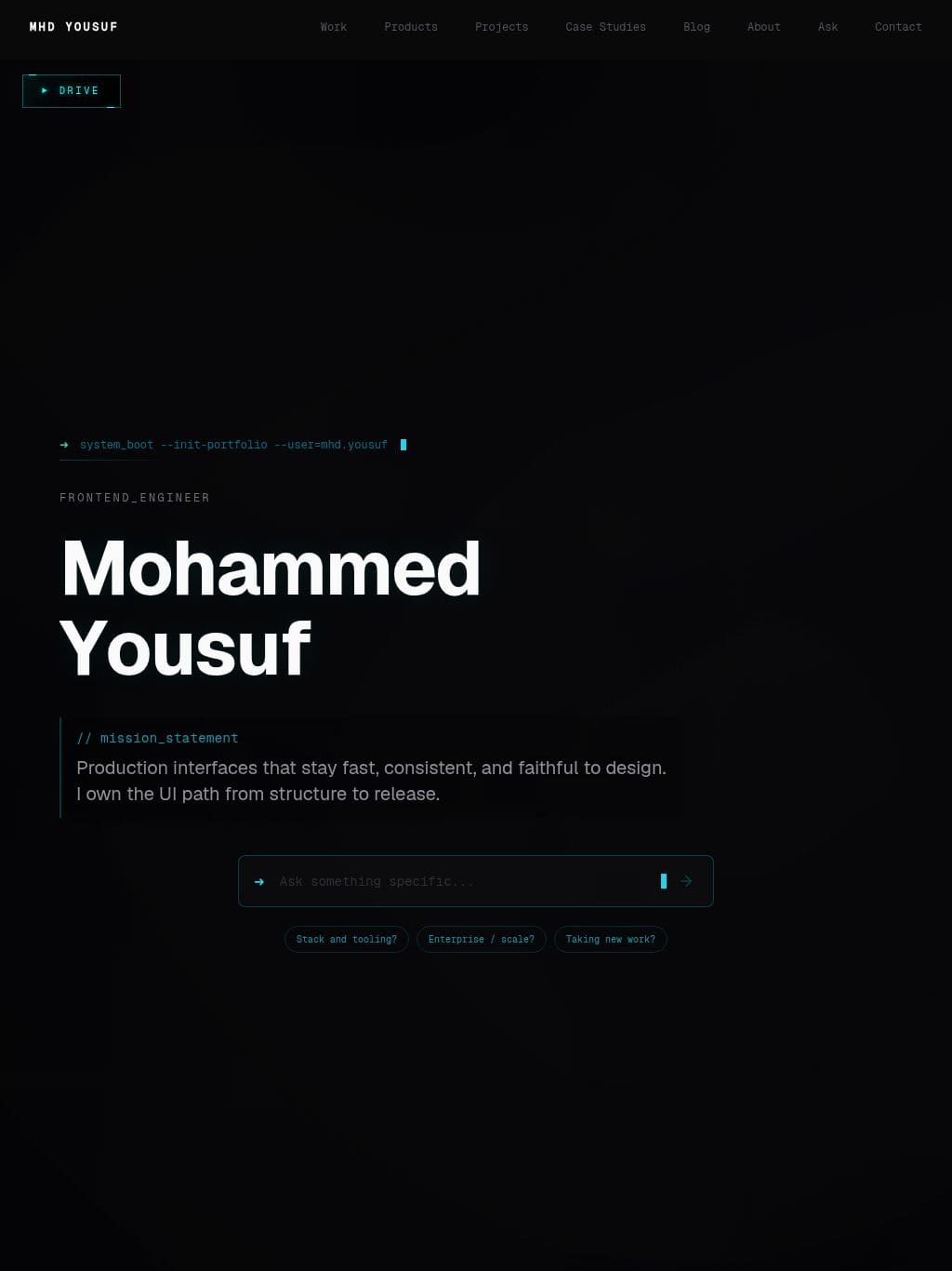 Mohammed Yousuf タブレット表示