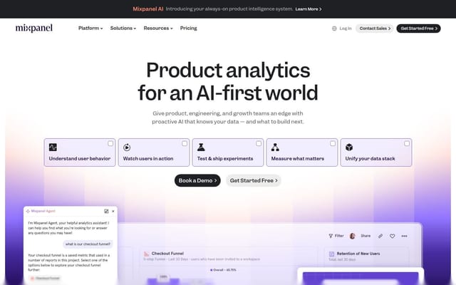 Mixpanel: AI Digital Analytics Platform for Product Teams