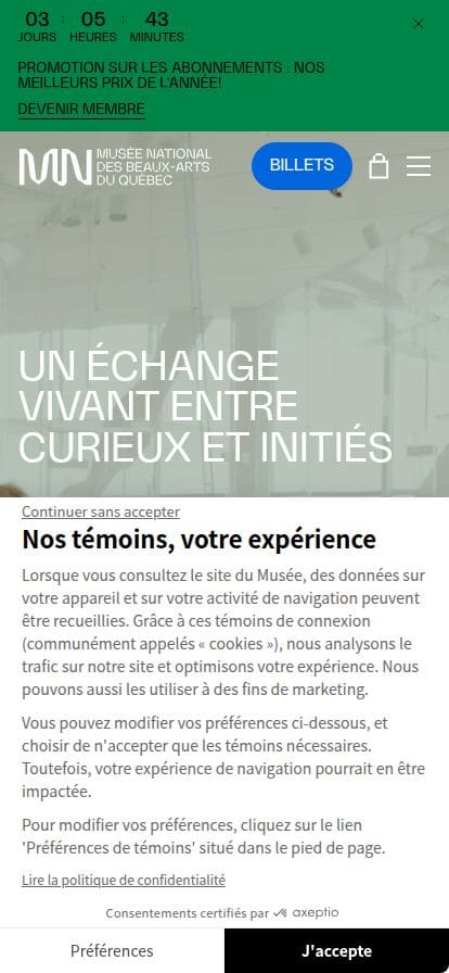 Musée national des beaux-arts du Québec - MNBAQ スマホ表示