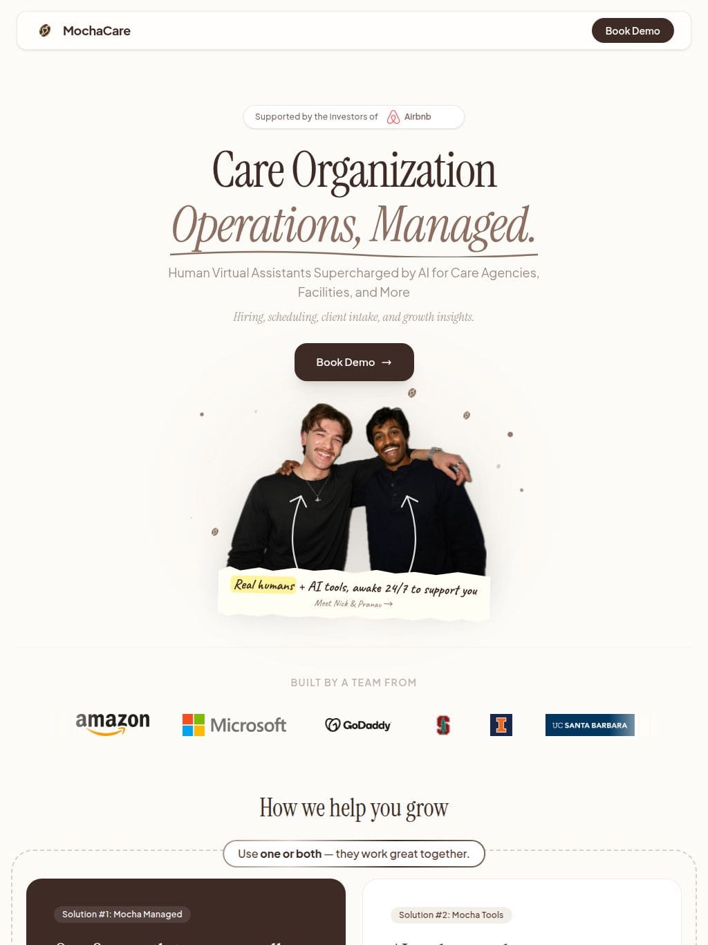 MochaCare タブレット表示