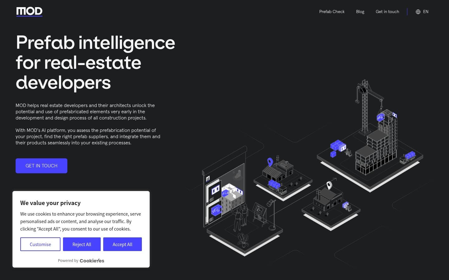 MOD: Prefab intelligence for real-estate developers PC表示