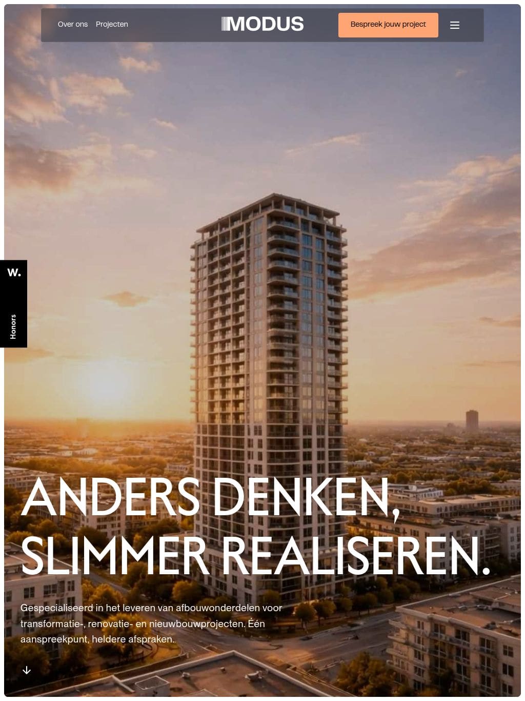 Onderscheidende Afbouw voor Vastgoedprojecten | MODUS Projects タブレット表示