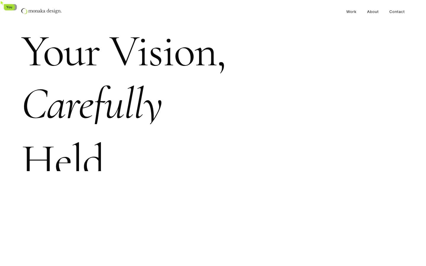 monaka design. — Your Vision, Carefully Held. PC表示