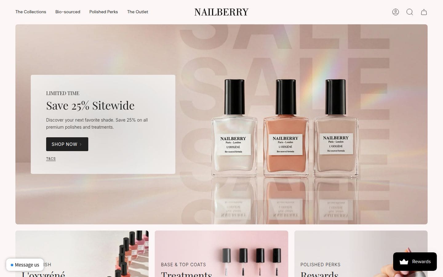 Nailberry Shop PC表示