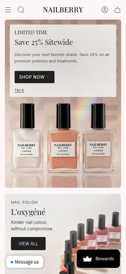 Nailberry Shop スマホ表示