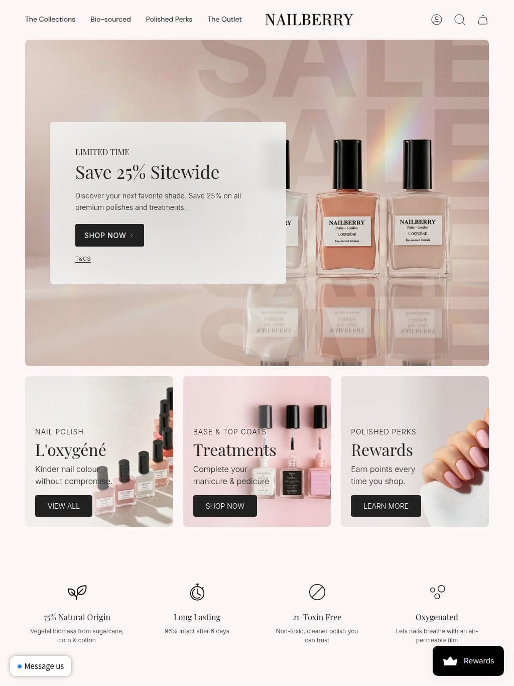 Nailberry Shop タブレット表示