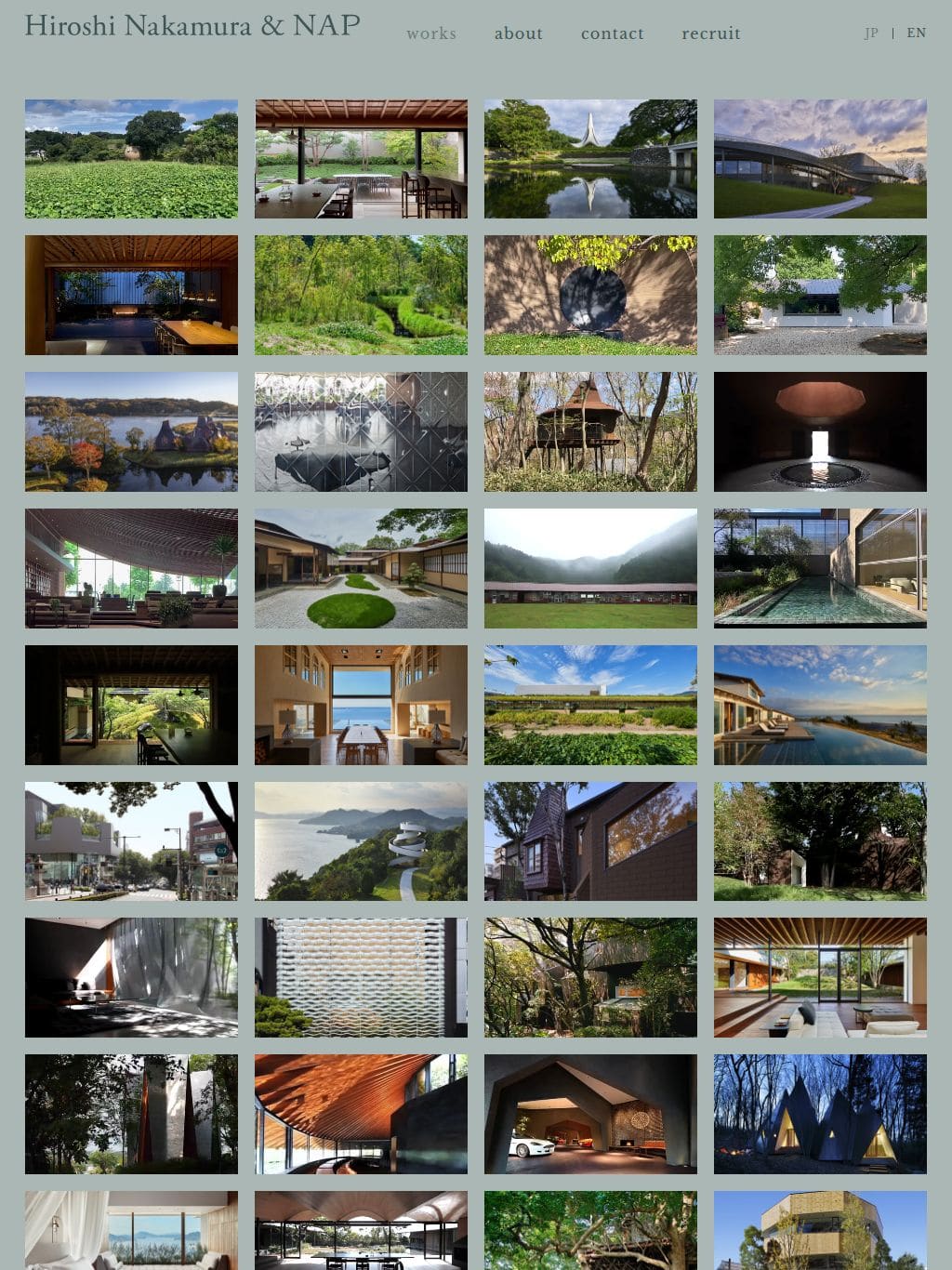 中村拓志 / NAP建築設計事務所 タブレット表示