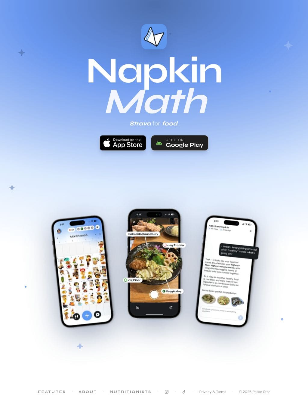 Napkin Math タブレット表示