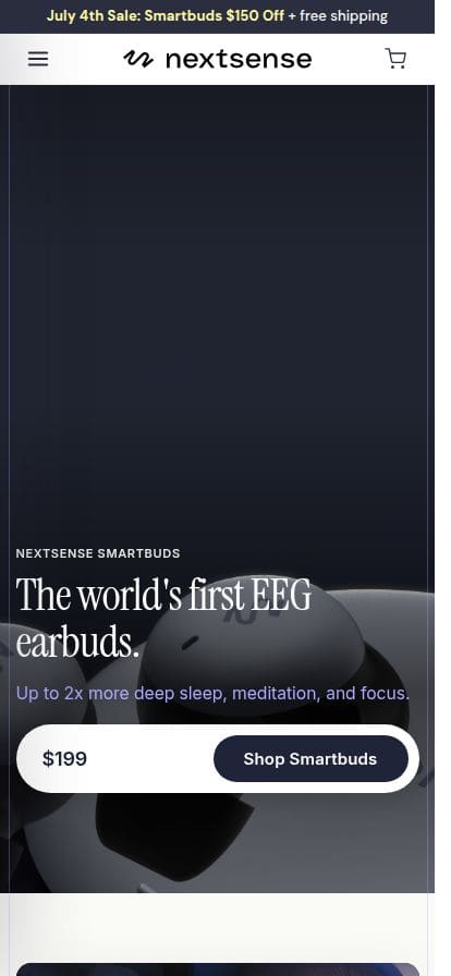 NextSense スマホ表示