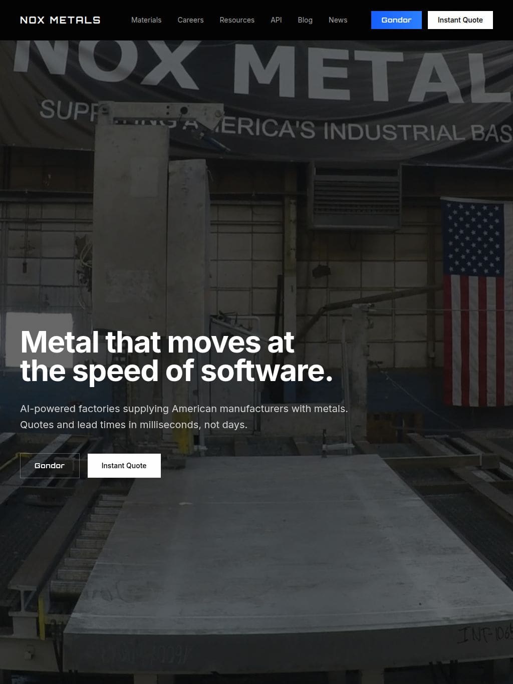 Nox Metals タブレット表示