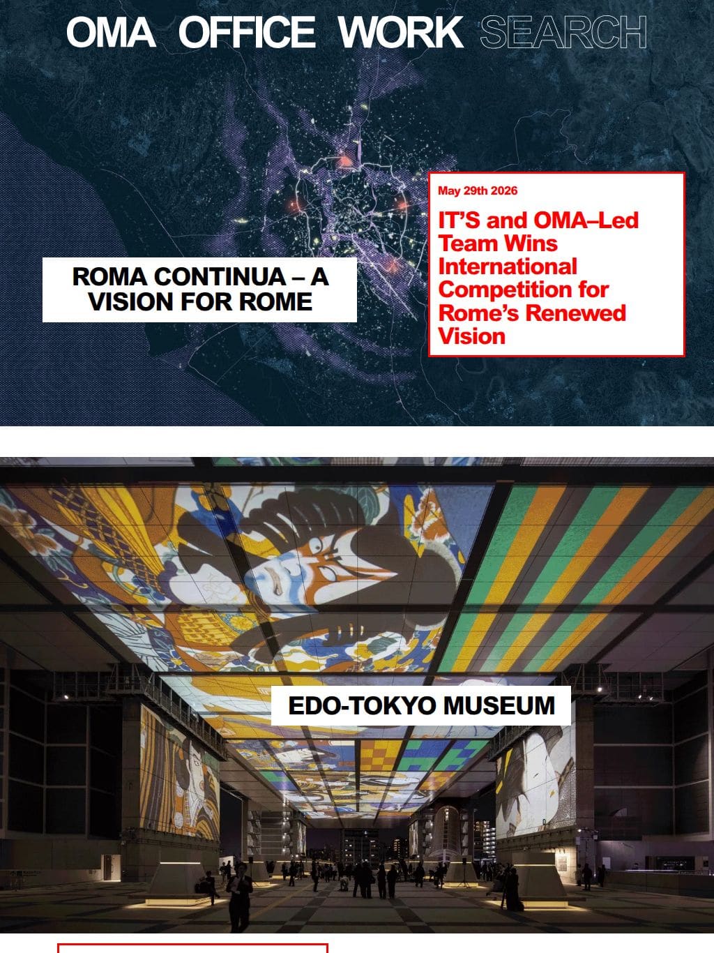 OMA / Rem Koolhaas タブレット表示