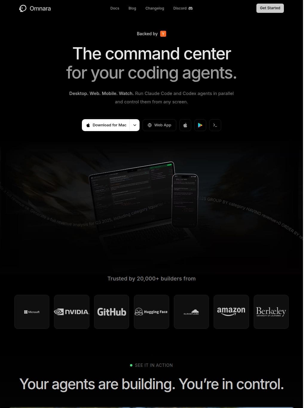 Omnara タブレット表示
