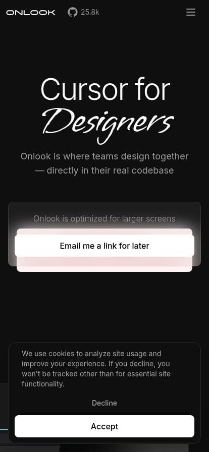 Onlook スマホ表示