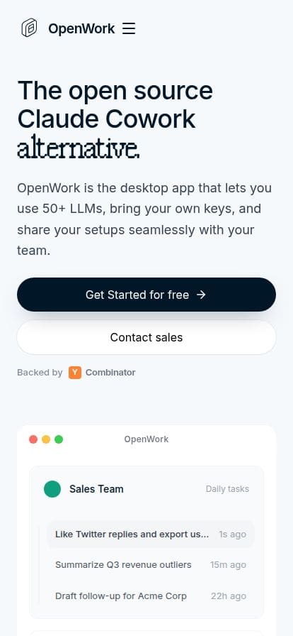 OpenWork スマホ表示