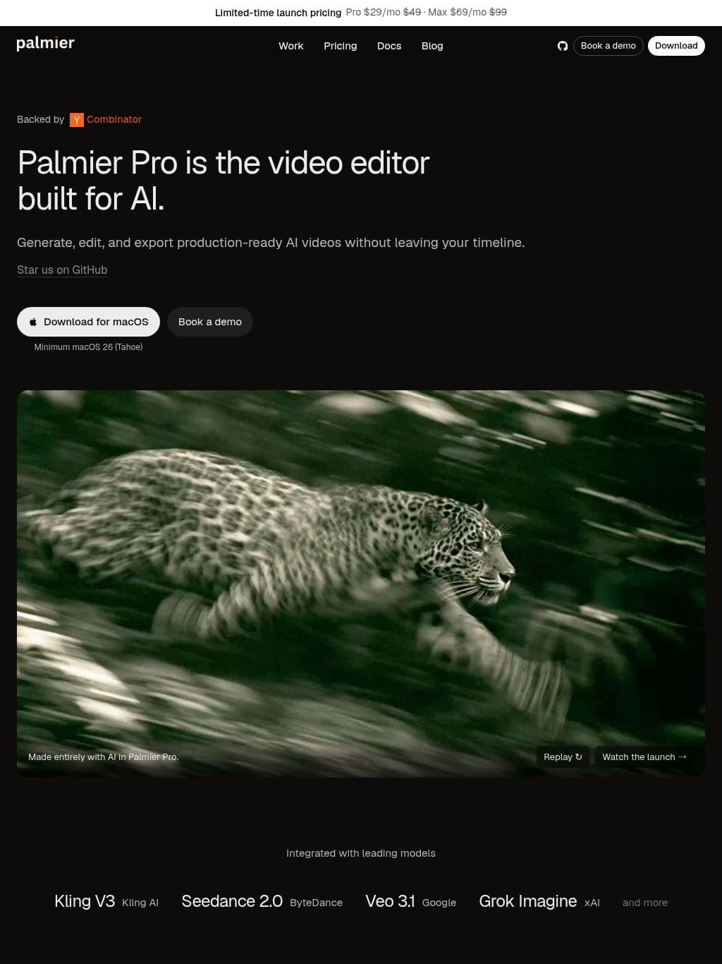 Palmier タブレット表示