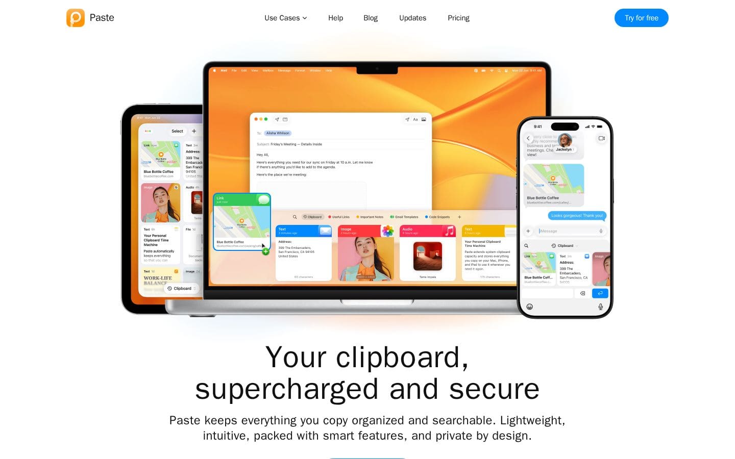 Paste – The Best Clipboard Manager for Mac, iPhone, and iPad PC表示