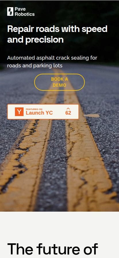 Pave Robotics スマホ表示