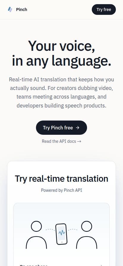 Pinch スマホ表示