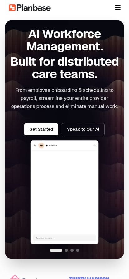 Planbase スマホ表示