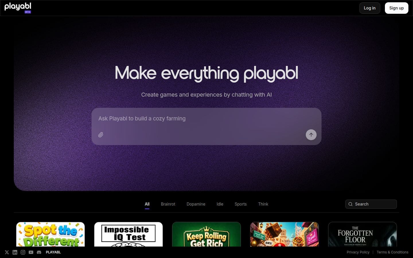 Playabl.ai PC表示