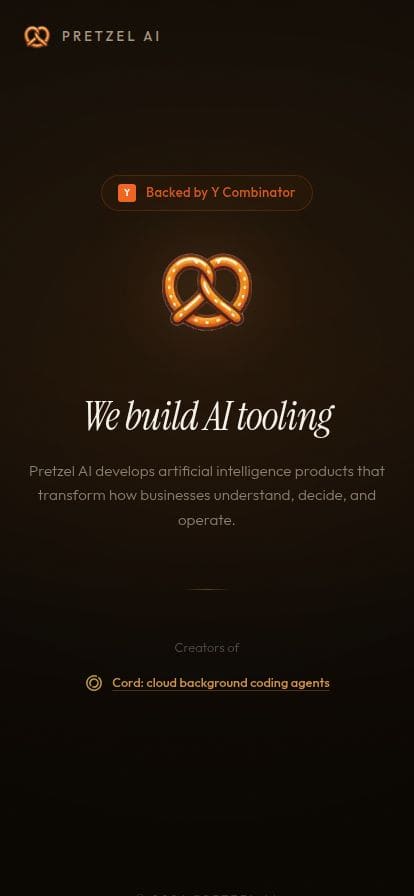 Pretzel AI スマホ表示