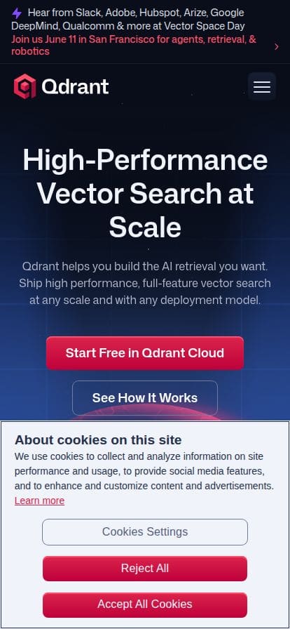 Qdrant スマホ表示