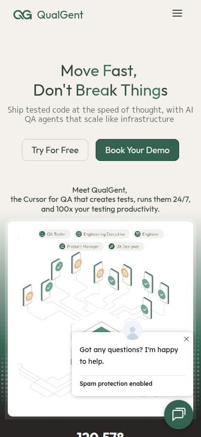 QualGent スマホ表示