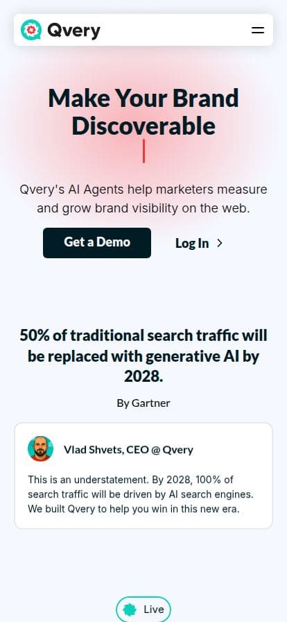qvery.ai スマホ表示