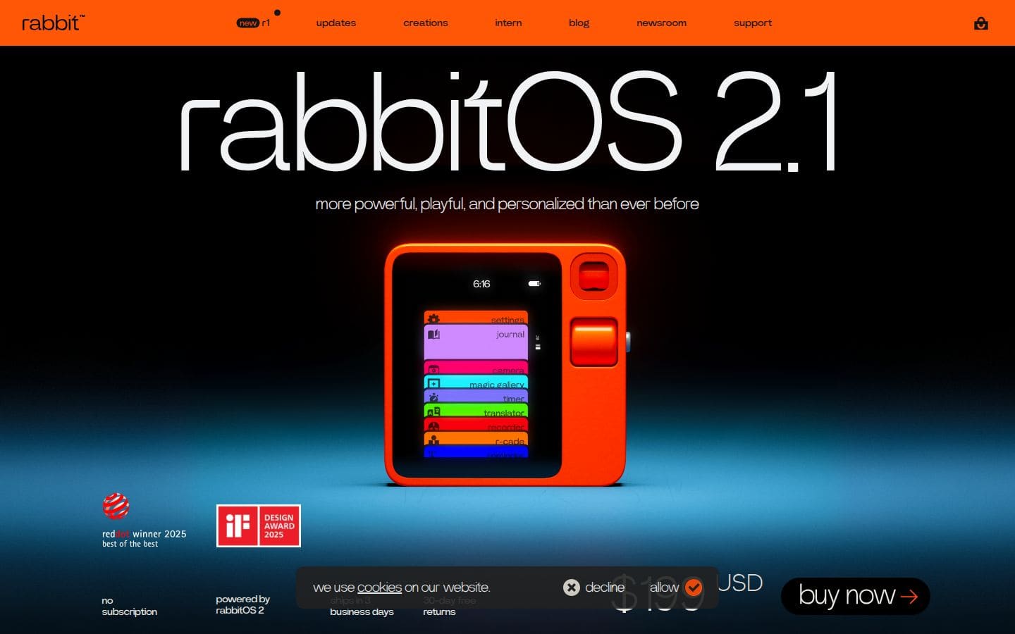 Rabbit PC表示