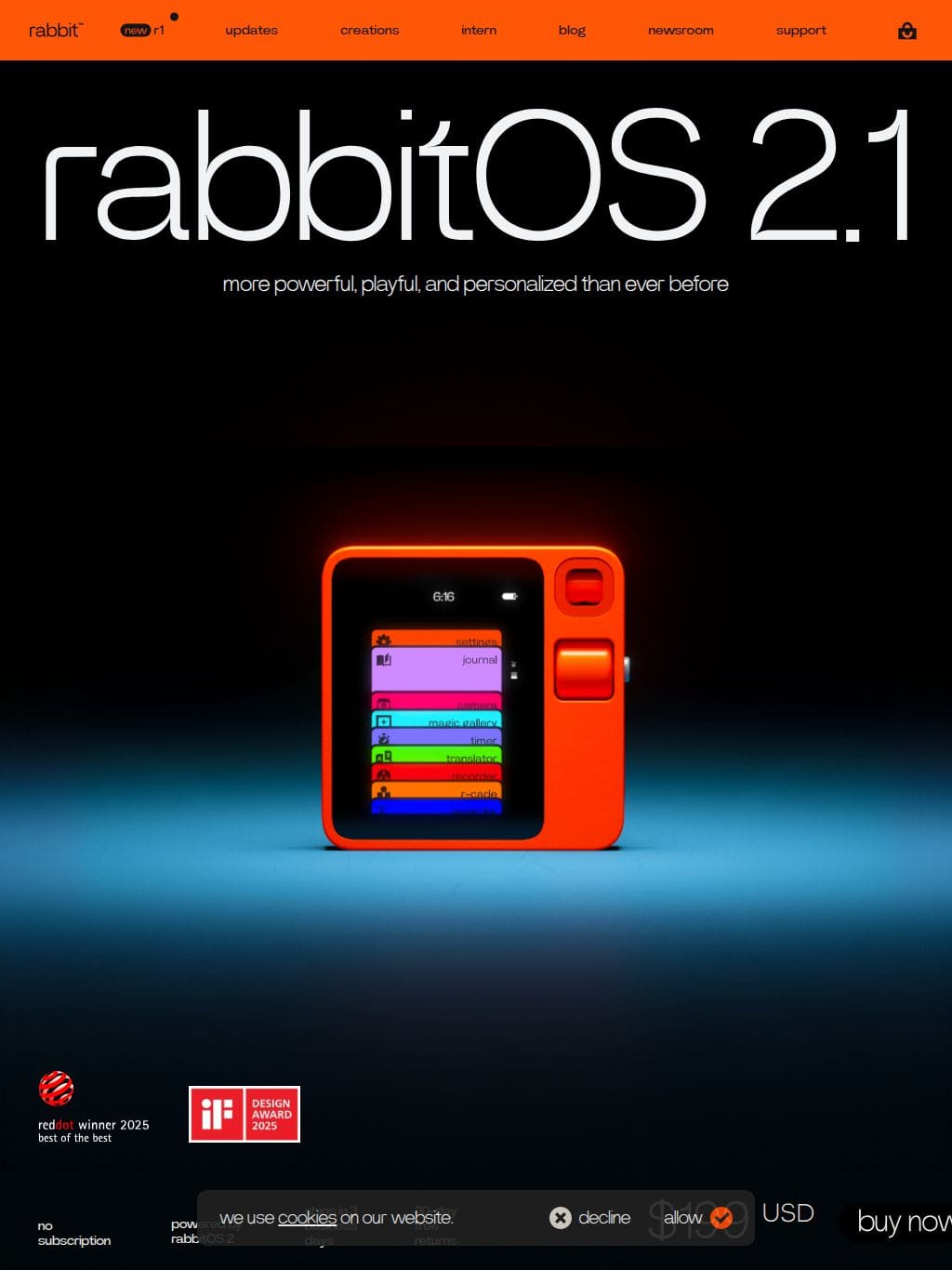 Rabbit タブレット表示