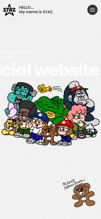 STAZ official website スマホ表示