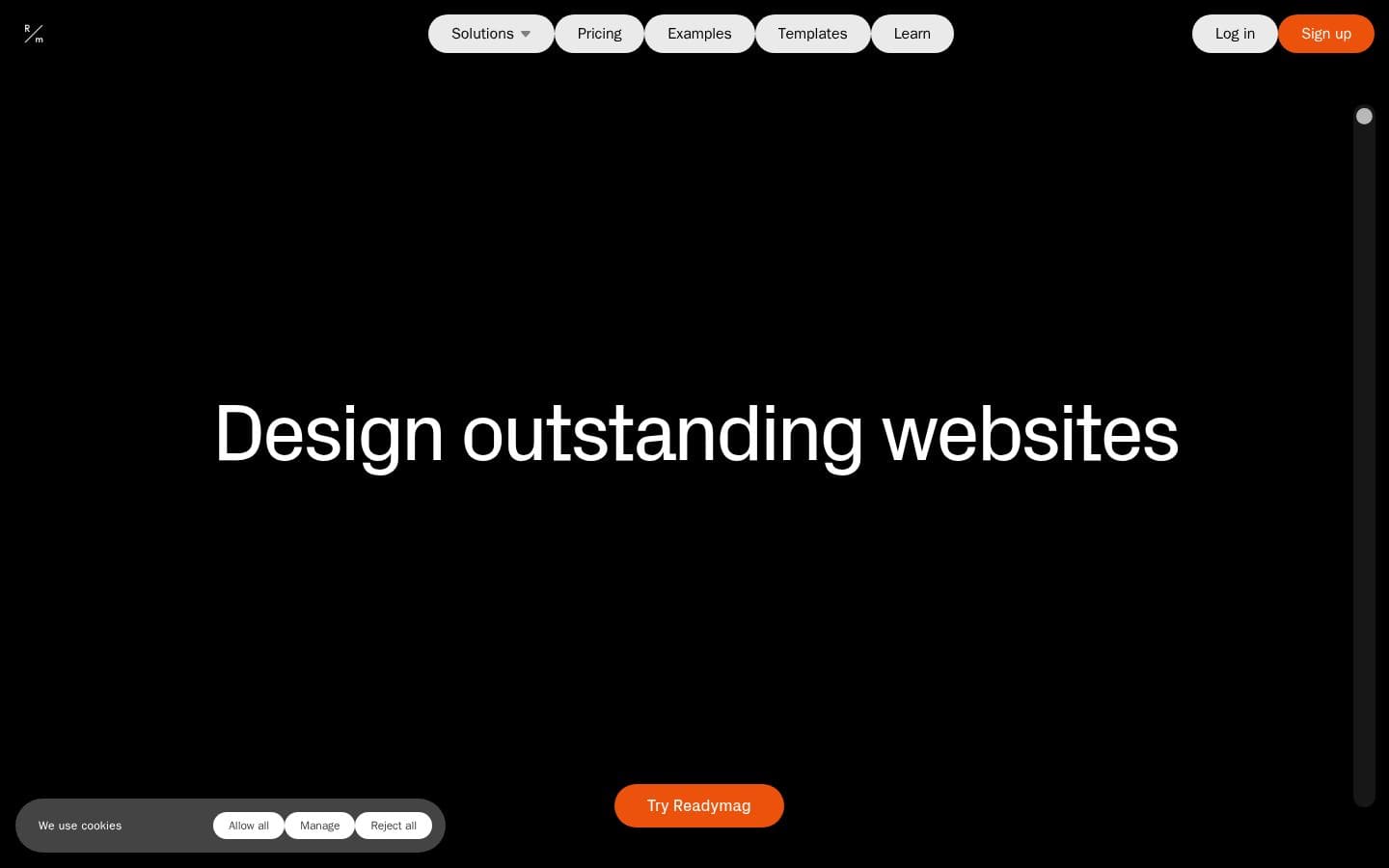 Readymag – the design tool for outstanding websites PC表示