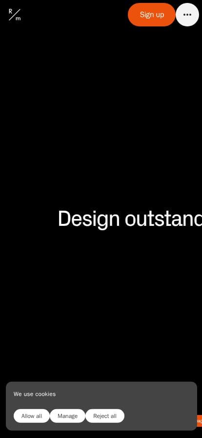 Readymag – the design tool for outstanding websites スマホ表示