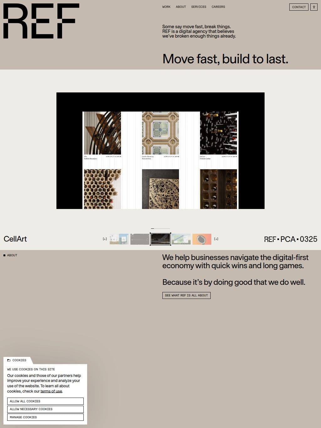 Move Fast. Build to Last | REF Digital Agency タブレット表示