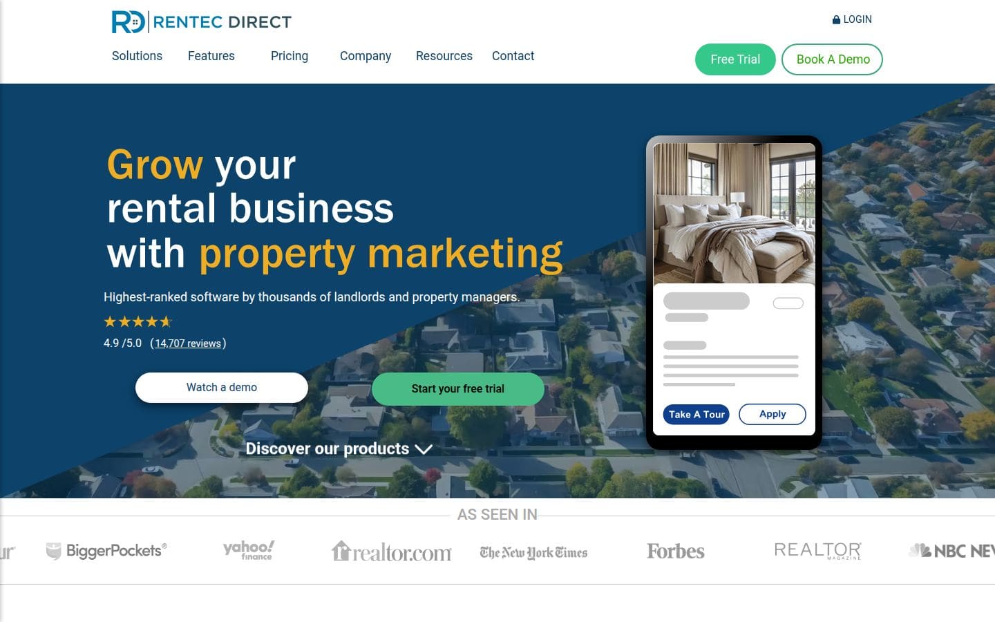Rentec Direct PC表示