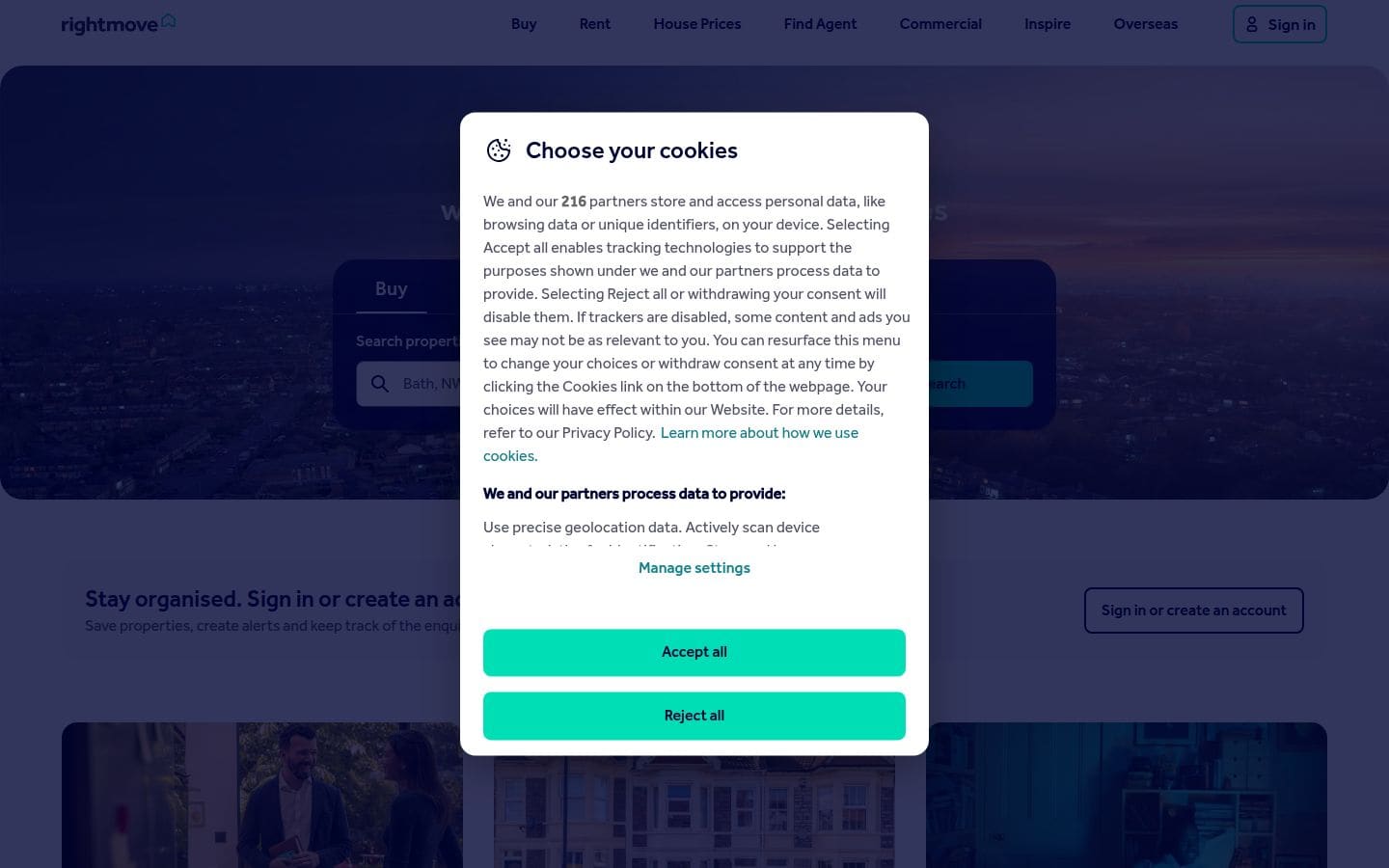 Rightmove PC表示