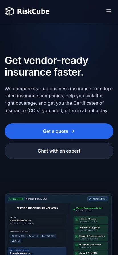 RiskCube スマホ表示