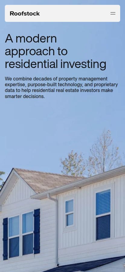 Roofstock スマホ表示