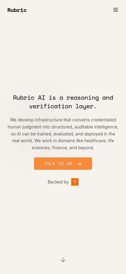 Rubric AI スマホ表示