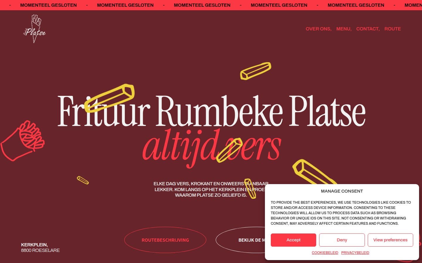 Frituur Platse PC表示