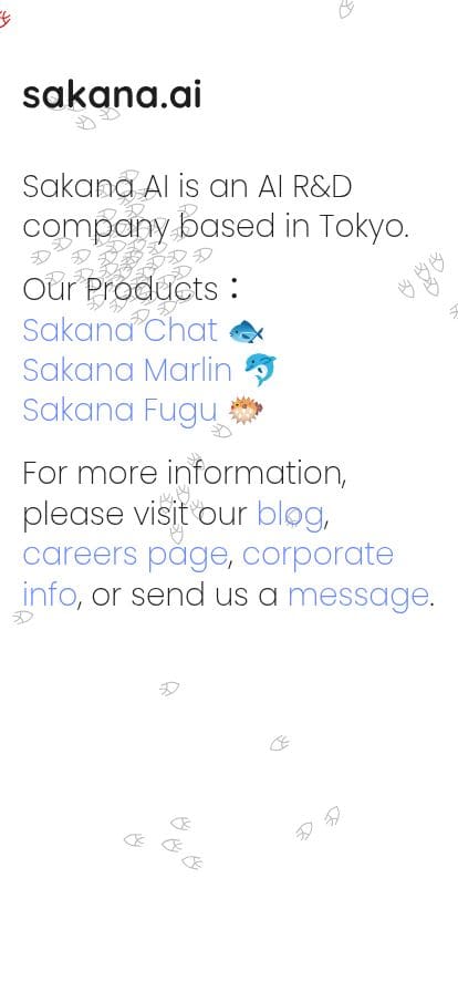 Sakana AI スマホ表示