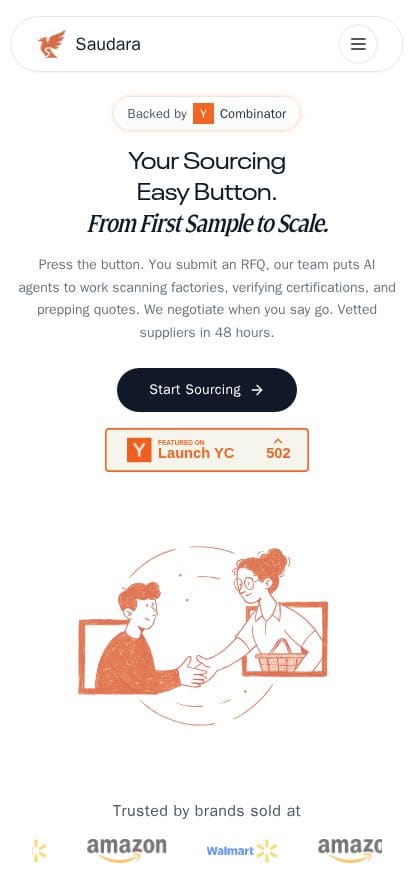 Saudara AI スマホ表示