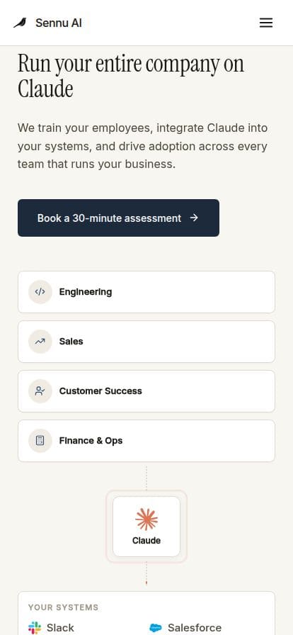 Sennu AI スマホ表示