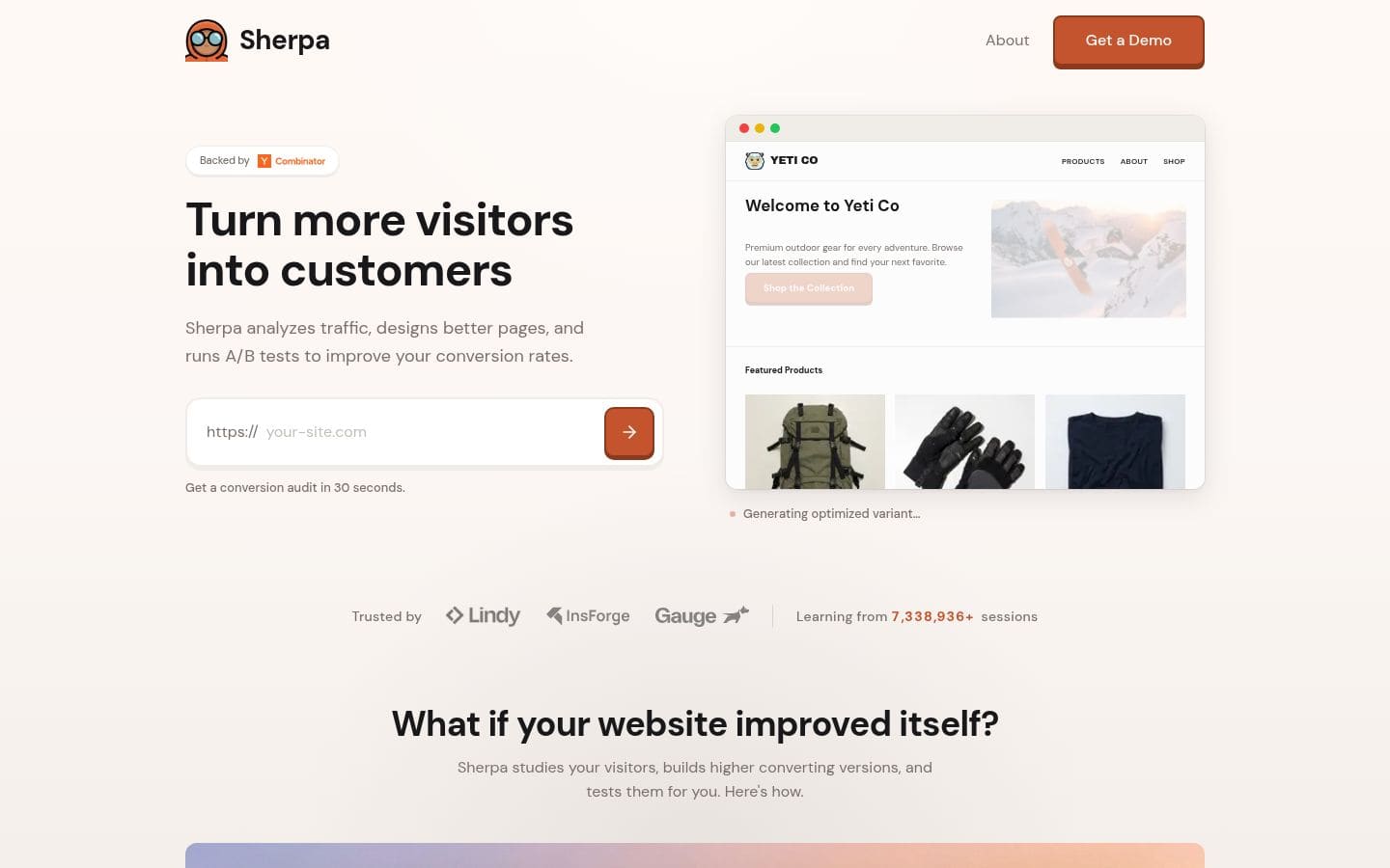 Sherpa PC表示