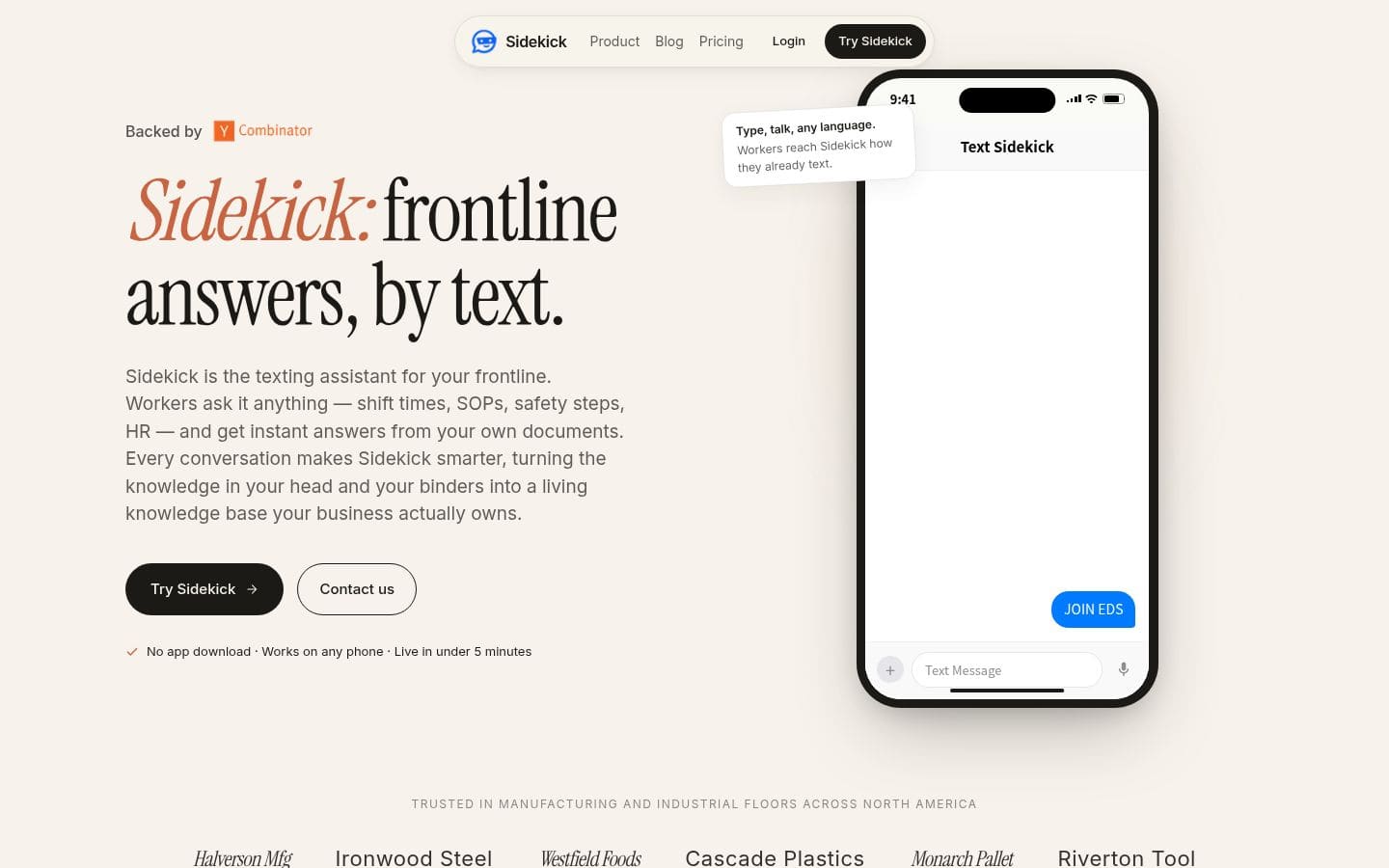Sidekick PC表示