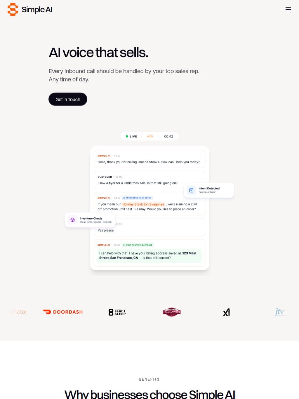 Simple AI タブレット表示