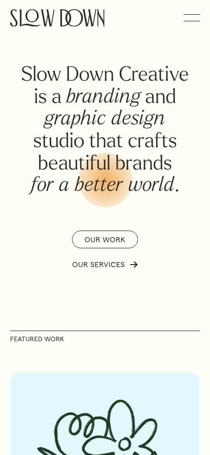 Slow Down Creative | Minneapolis Branding & Graphic Design Studio スマホ表示