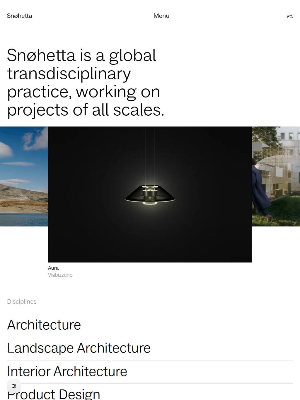 Snøhetta タブレット表示