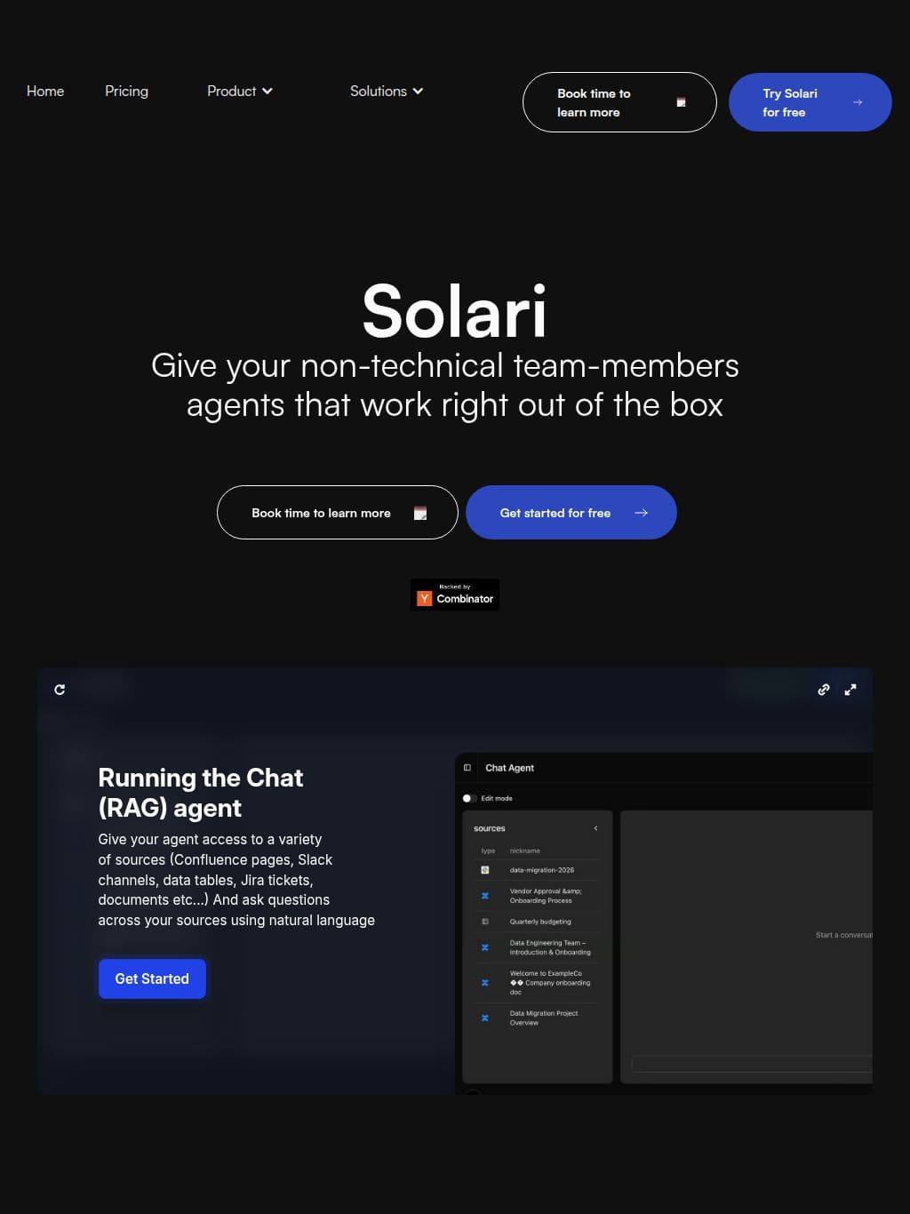 Solari AI タブレット表示