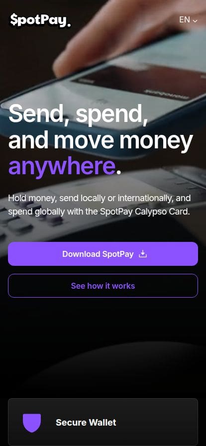 SpotPay スマホ表示